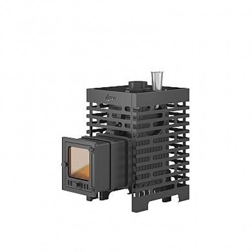 Печь для бани ASTON «Шторм 16» (ДТ-4С) Long с баком на трубе 50л Ø120 (AISI 439)