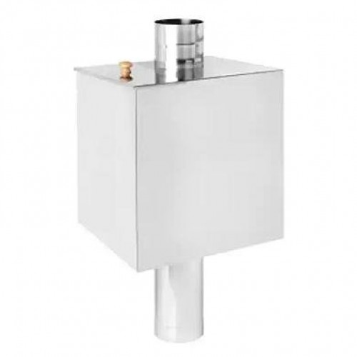 Печь для бани ASTON «Шторм 16» (ДТ-4С) с баком на трубе 50л Ø120 (AISI 439)