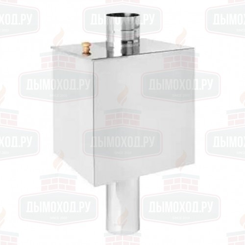 Печь для бани ASTON «Шторм 16» (ДТ-4С) с баком на трубе 50л Ø120 (AISI 439)