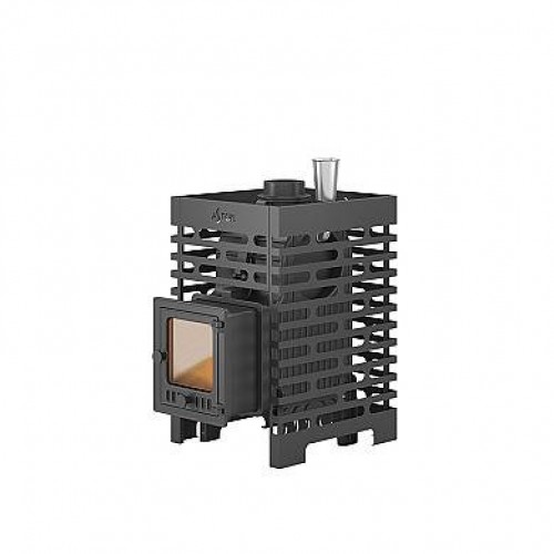 Печь для бани ASTON «Шторм 16» (ДТ-4С) с баком на трубе 50л Ø120 (AISI 439)