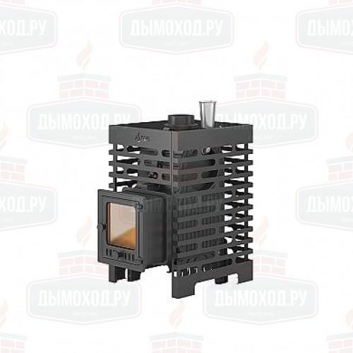 Печь для бани ASTON «Шторм 16» (ДТ-4С) с баком на трубе 50л Ø120 (AISI 439)