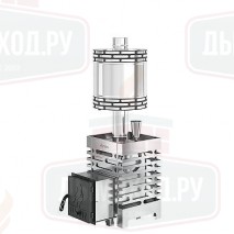 Печь для бани ASTON 12 НЕРЖ. с баком на трубе 50л Ø115 (AISI 439) (круглый)