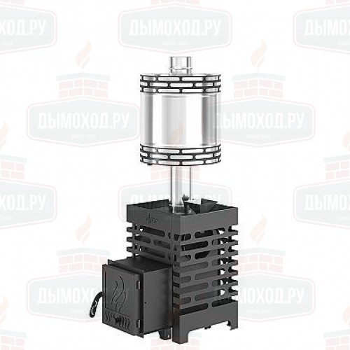 Печь для бани ASTON 12 с баком на трубе 50л Ø115 (AISI 439) (круглый)