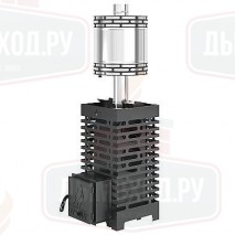 Печь для бани ASTON 20 с баком на трубе 50л Ø115 (AISI 439) (круглый)