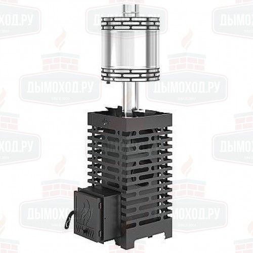 Печь для бани ASTON 20 с баком на трубе 50л Ø115 (AISI 439) (круглый)