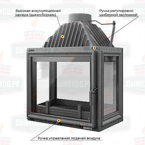 Каминная топка Эверест А16НР(островная)