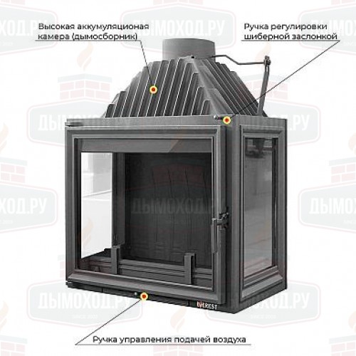 Каминная топка Эверест А16Р(п-образная)