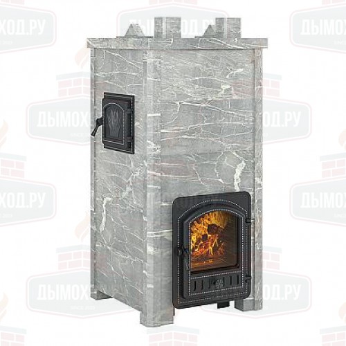Печь для бани Эверест Легкий пар Профи каменка «по-серому», Талькохлорит, S-50 мм Б/В