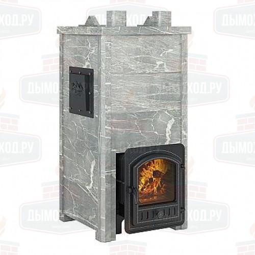 Печь для бани Эверест Легкий пар Профи каменка из нерж. стали, Талькохлорит, S-50 мм