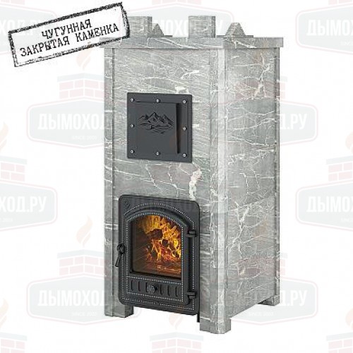 Печь для бани Эверест Легкий пар Профи каменка из чугуна, Талькохлорит, S-50 мм Б/В