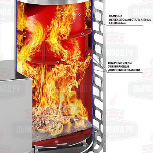 Печь для бани Эверест Steam Master 60 НЕРЖ. (320М) Пироксенит Элит, S-40