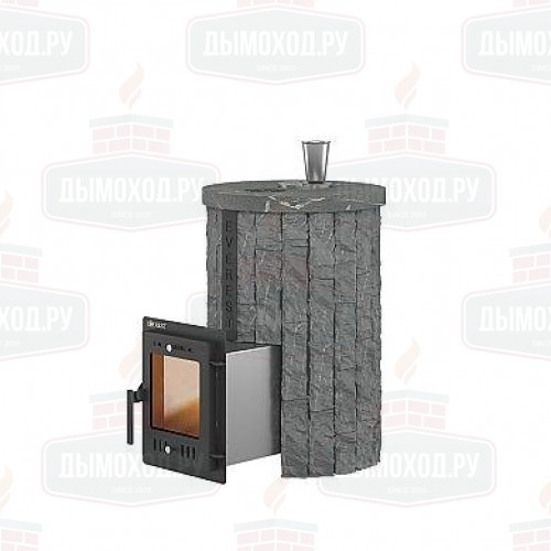 Печь для бани Эверест Steam Master 18 НЕРЖ. (210М) Ламель Рваный камень, S-20