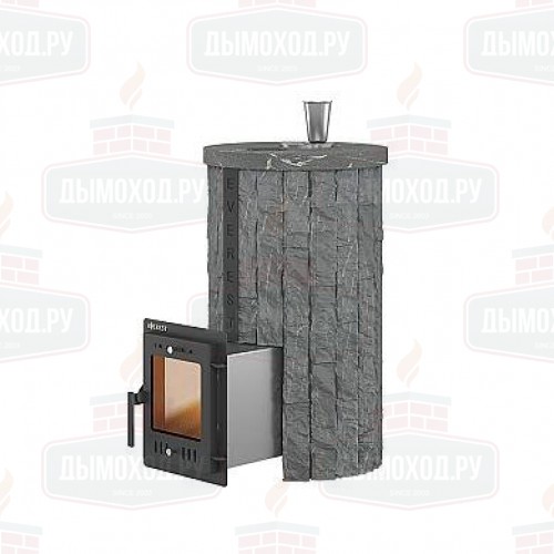 Печь для бани Эверест Steam Master 24 НЕРЖ. (210М) Ламель Рваный камень, S-20