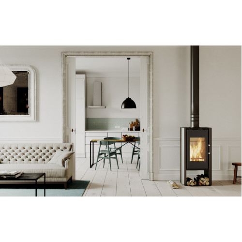 Печь DEFRO HOME SOLUM LOG, 9кВт, белая сталь