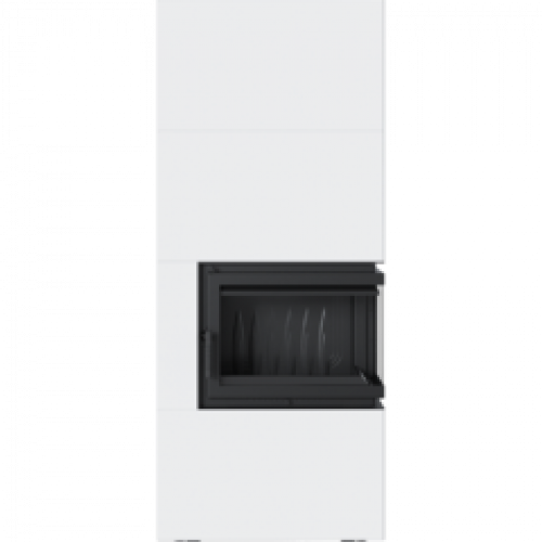 Каминокомплект SIMPLE Box белый с топкой BS, правый угол