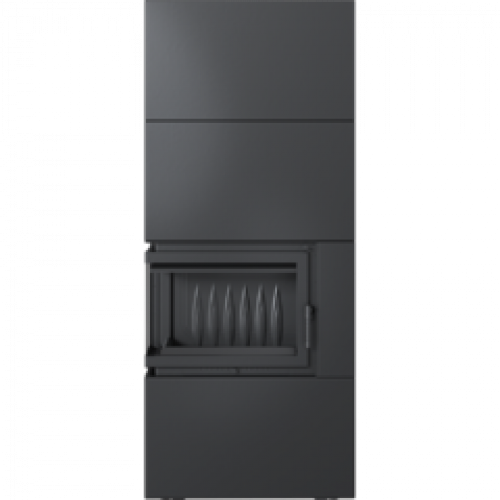 Каминокомплект SIMPLE Box черный/белый с топкой BS, левый угол