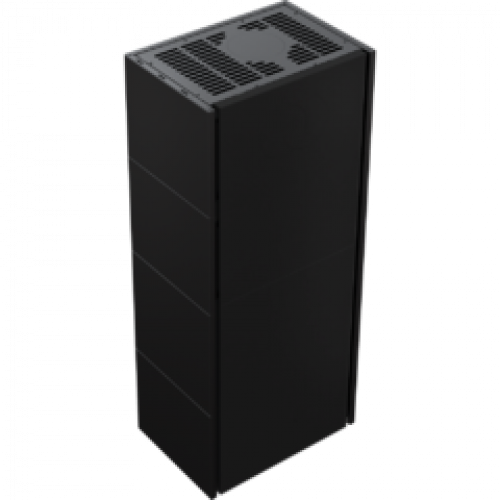 Каминокомплект SIMPLE Box черный/белый с топкой BS, левый угол