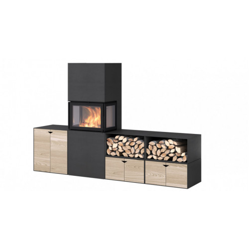 Печь-камин Nordpeis Box Black + топка N-20U