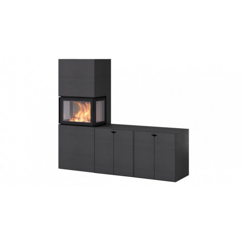 Печь-камин Nordpeis Box Black + топка N-20U