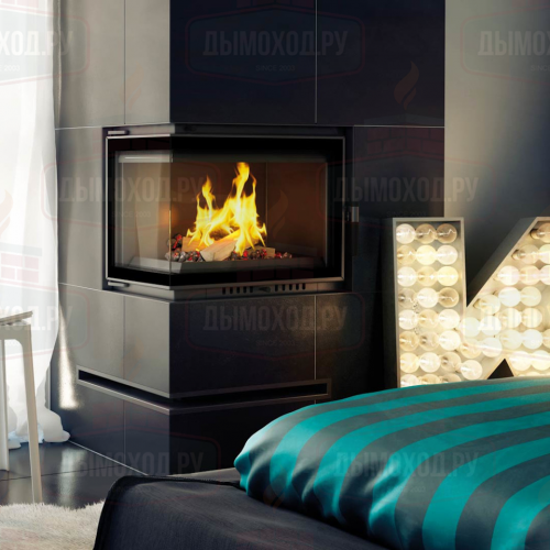 Топка MAJA/L/BS/DECO, Г-образное стекло слева