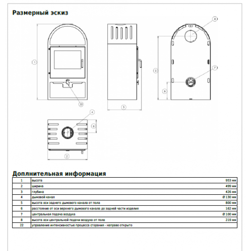 Печь камин Viking I