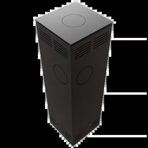 Дровяная стальная печь TORA/L 8 кВт черная