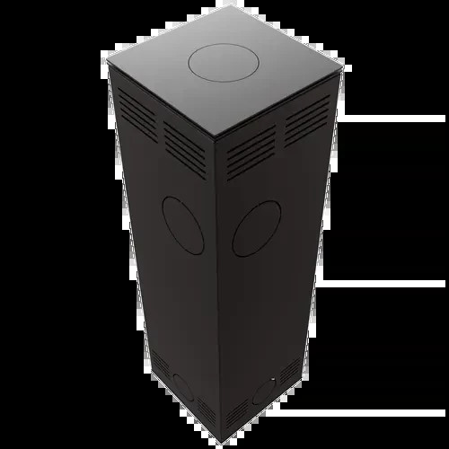 Дровяная стальная печь TORA/M 8 кВт черная