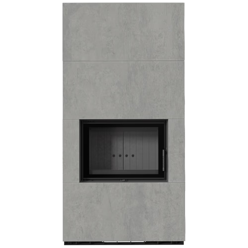 Каминокомплект FLOKI в облицовке CEMENTO GRIGIO BOCCIARDATA