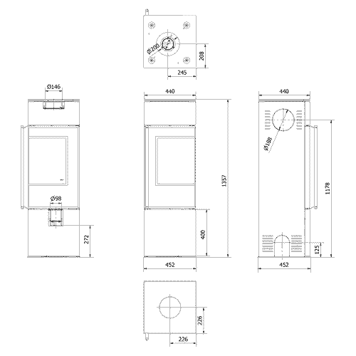 Дровяная печь REN/S/P