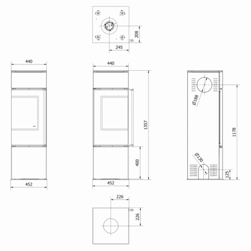 Дровяная печь REN/S/L
