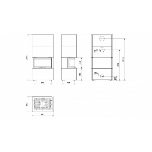 Каминокомплект  Home Easy Box белый с топкой NBC