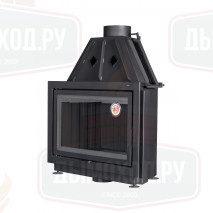 Каминная топка Экокамин Альфа 800 B черный шамот