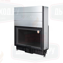 Каминная топка Экокамин ВЕГА 1200 PB принтинг черный шамот подовое горение