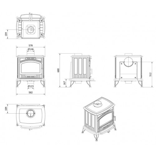 Печь Kratki Koza K6 ECO