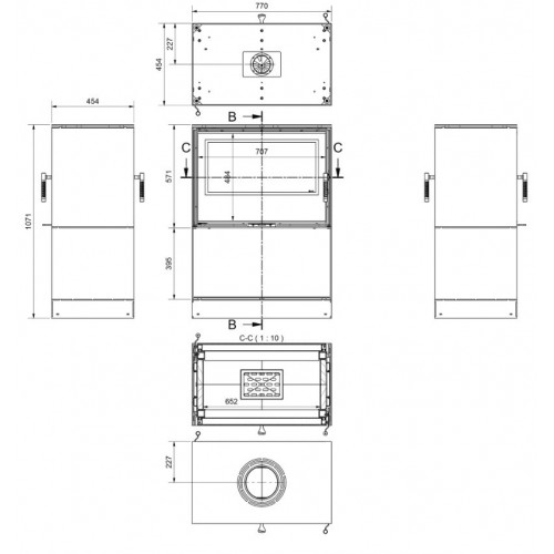 Печь Kratki PRO KARI 80/W tunel