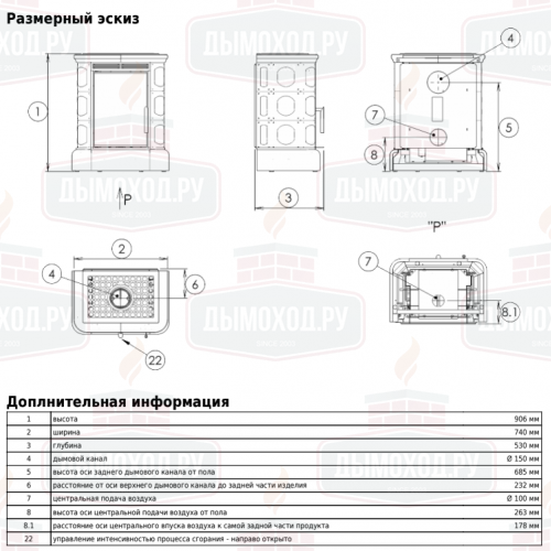 Печь ABX Marina Exclusive кафельный цоколь